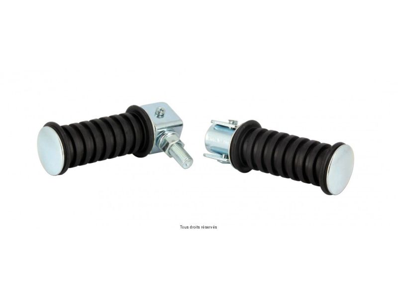 Reposes Pied Rond à Vis Fixation Ø10mm Revêtement Caoutchouc0