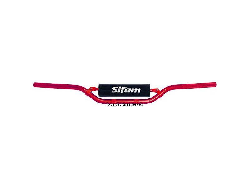 Guidon Rouge Ø 22 Longueur 796mm / Hauteur 45 mm0
