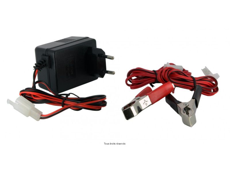 Chargeur Batterie Moto & Scoot 12v 400Ma Prise secteur + Connectique0