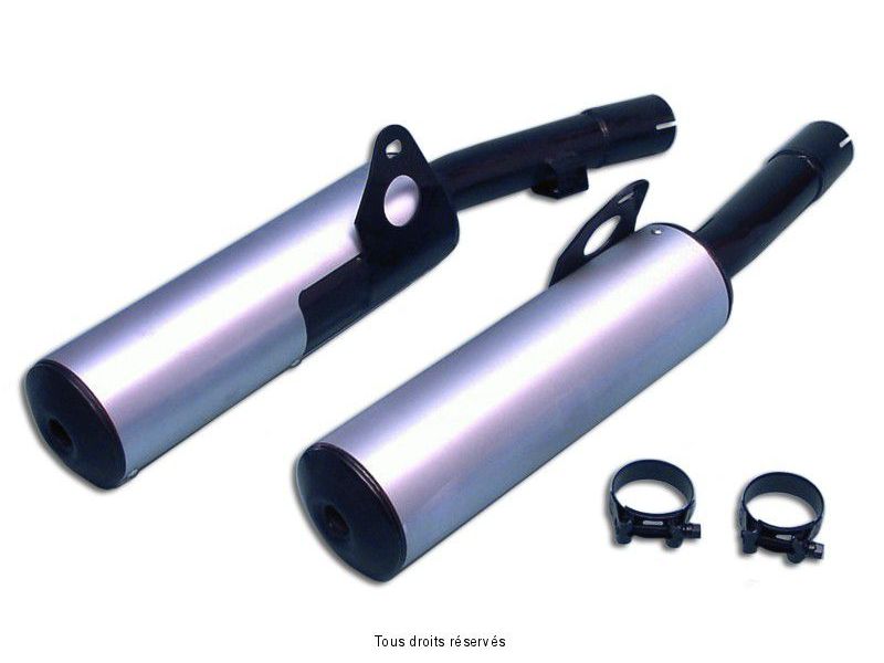 Sil. Rond GPZ 600 R/GPX 600 R Homologués - Vendus par Paire Rond Ø100 Noirs Revêtement Alu0