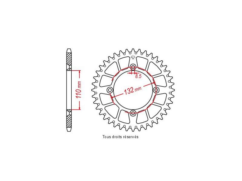 Couronne TT Esjot KTM Vendue sous Blister1