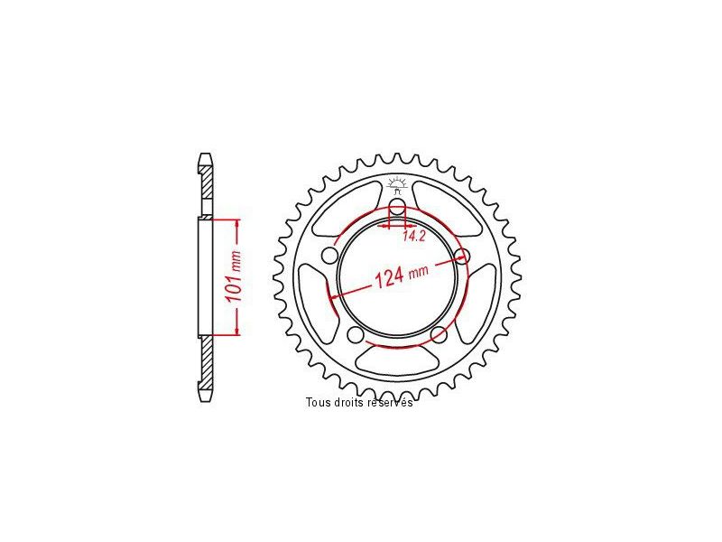 Couronne TT Esjot KTM Vendue sous Blister0