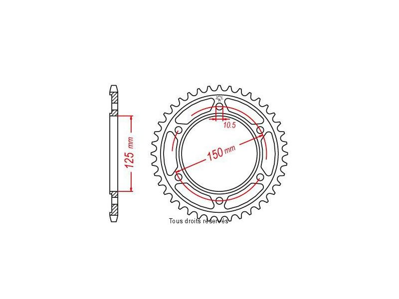 Couronne TT Esjot KTM Vendue sous Blister0