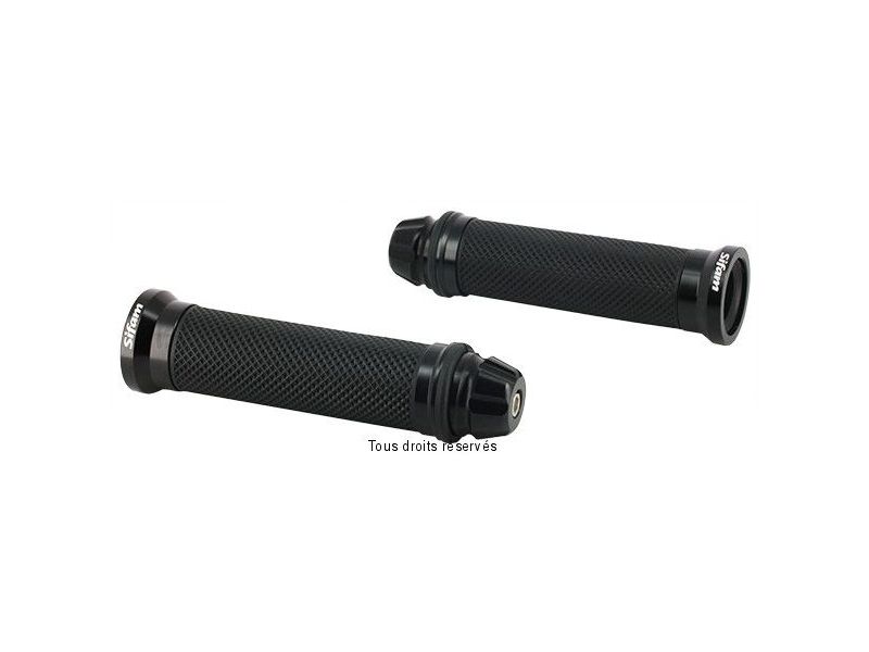 Poignées Noires Longueur : 143mm / Ø : 22mm Fermée avec embout vissé1