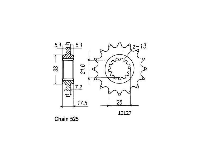 Pignon Honda - 525 - 15 Dents - Similaire JTF297 - Made in Germany0