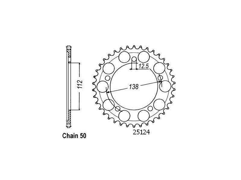 Couronne Acier Honda - 530 - 41 Dents - Similaire JTR302 - Made in Germany0
