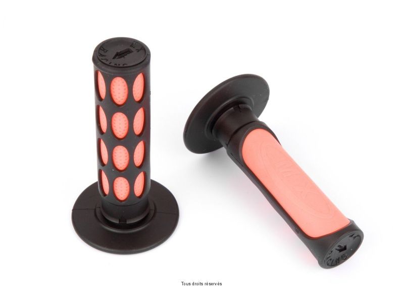 Poignées Bicolore Orange/Noir Longueur :120mm - Ø : 20/24mm  0