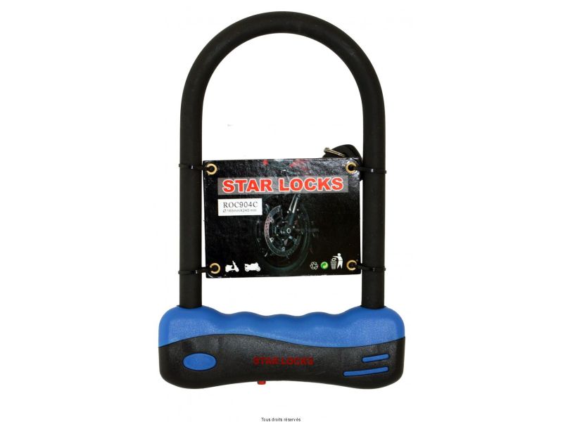 Antivol U Moyen Ø12mm x 165 x 245mm Livré avec 2 clefs0