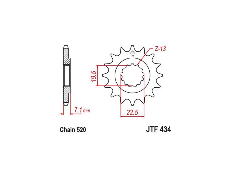 Pignon TT Suzuki - 520 - 15 Dents - Similaire JTF434 - Made in Germany0