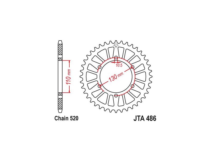 Couronne Alu Suzuki - 520 - 45 Dents - Similaire JTA486 - Made in Germany0