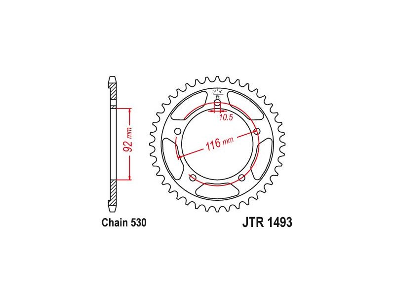 Couronne Acier Kawasaki - 530 - 41 Dents - Similaire JTR1493 - Made in Germany0