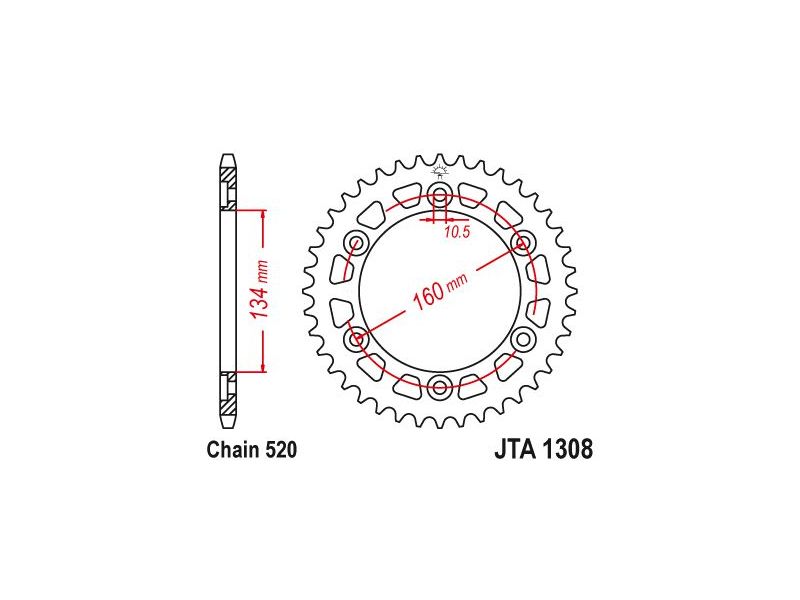 Couronne Racing Alu Cbr600/1000 Rr 2003-2004 42 Dents - Similaire JTA13080