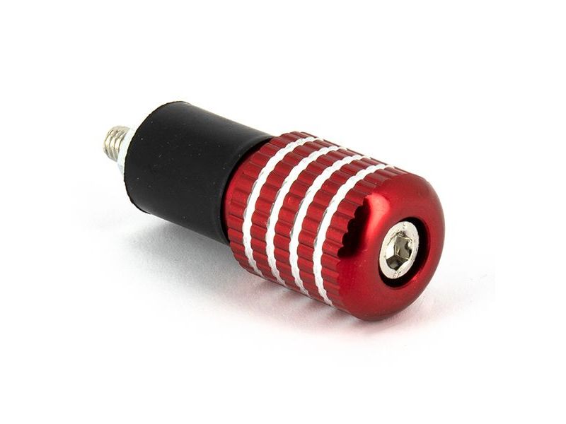 Embouts de Guidon Grille Ø17 Anodisés Rouge0