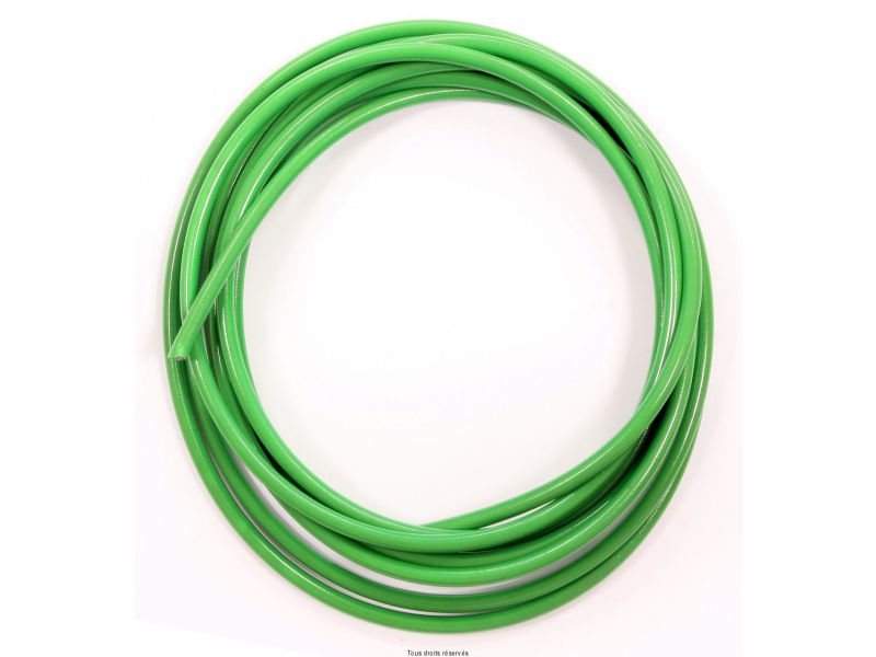 TUYAU TRESSE INOX EN ROULEAU GAINE VERTE Rouleau 5 Metres0