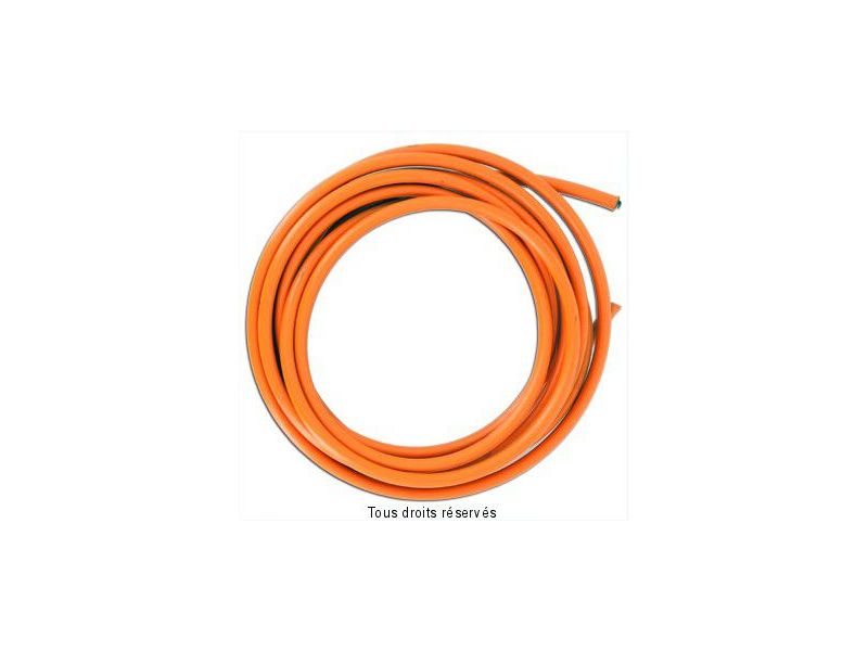 TUYAU TRESSE INOX EN ROULEAU GAINE ORANGE Rouleau 5 Metres0