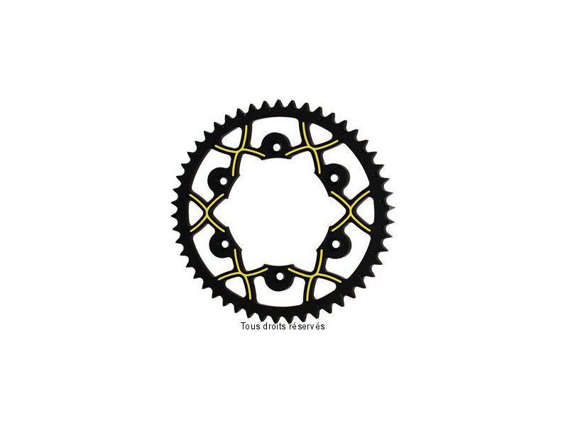 Couronne Suzuki X Wing Ergal - Anti Boue Noire/Jaune Pas520/Z520