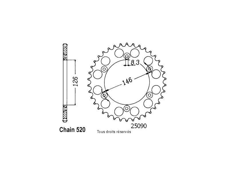 Couronne Suzuki 125/250 Rm 1983-2004 Pas520/Z410