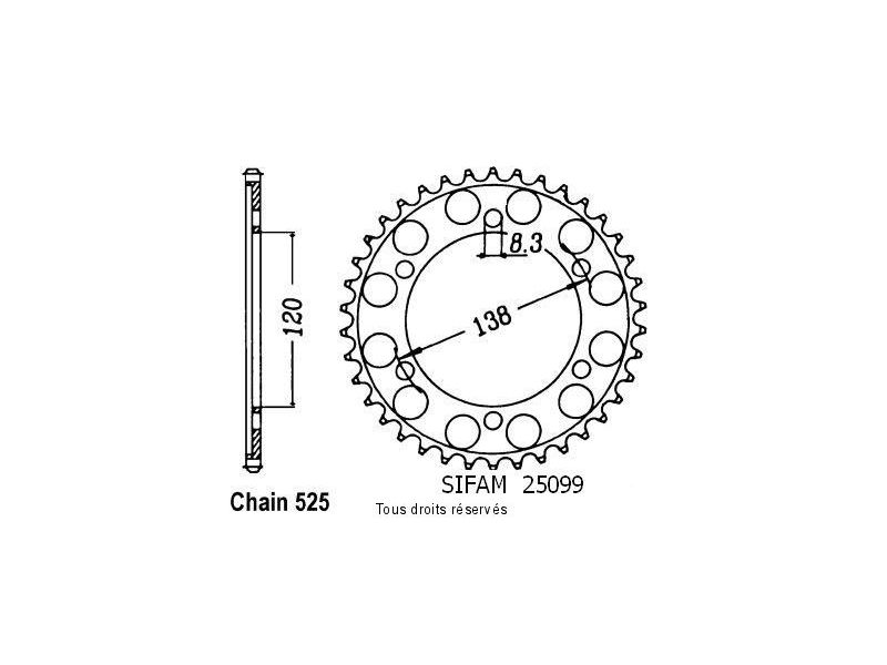 Couronne Rc45 Rvf 750 R 94-98 Rc30 Vfr 750 R 88-92 Pas525/Z400