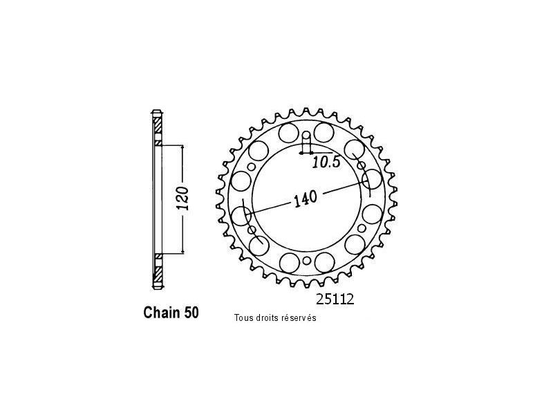 Couronne Gsx-r 750 W 96-97   Pas530/Z430