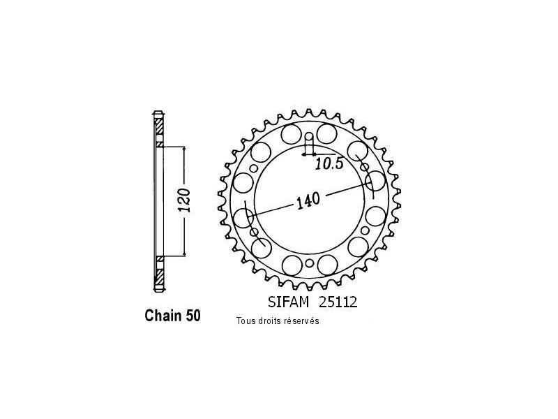 Couronne Zzr 600 Zx 90-92   Pas530/Z450