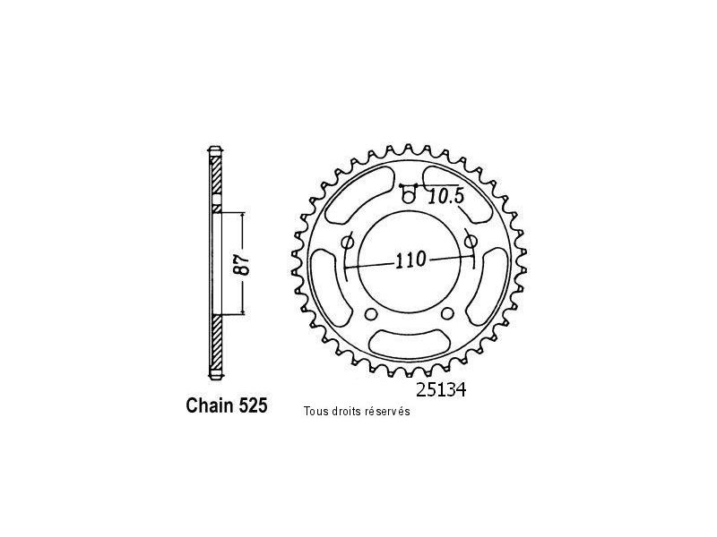 Couronne Suzuki Sv 650 S 99-01   Pas525/Z440