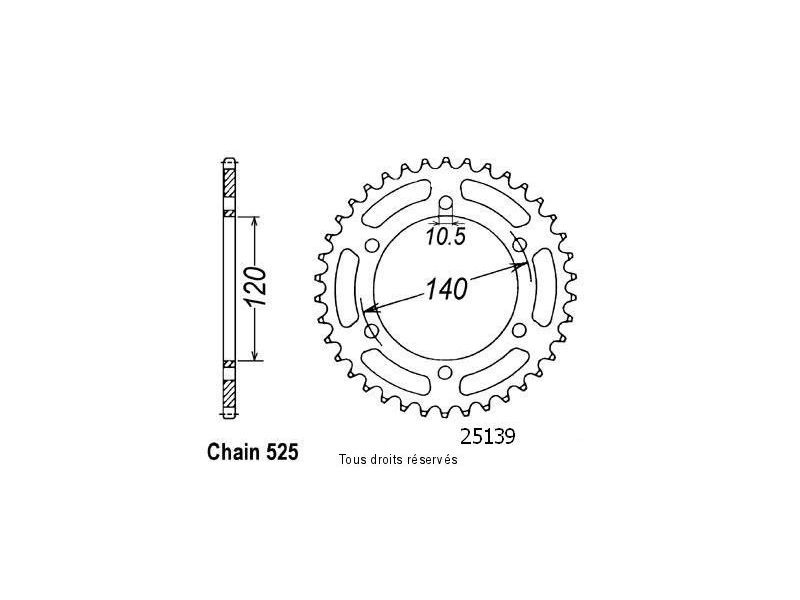 Couronne Gsx-r 600 97-01   Pas525/Z460