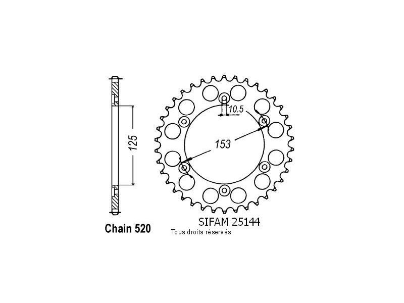 Couronne 600 Xr 91-01 Acier   Pas520/Z380