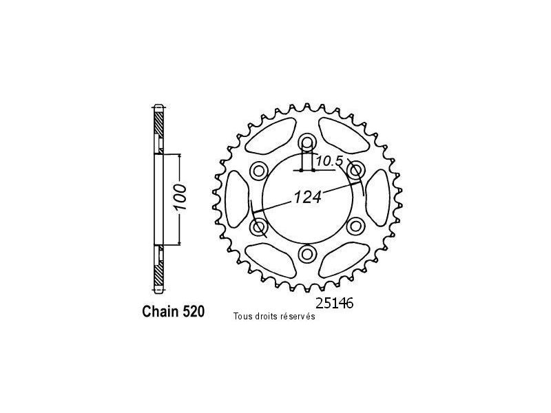 Couronne Ducati 800 Monster 03   Pas520/Z420