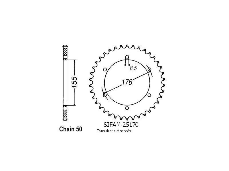 Couronne Triumph T509/T595 97-   Pas530/Z430