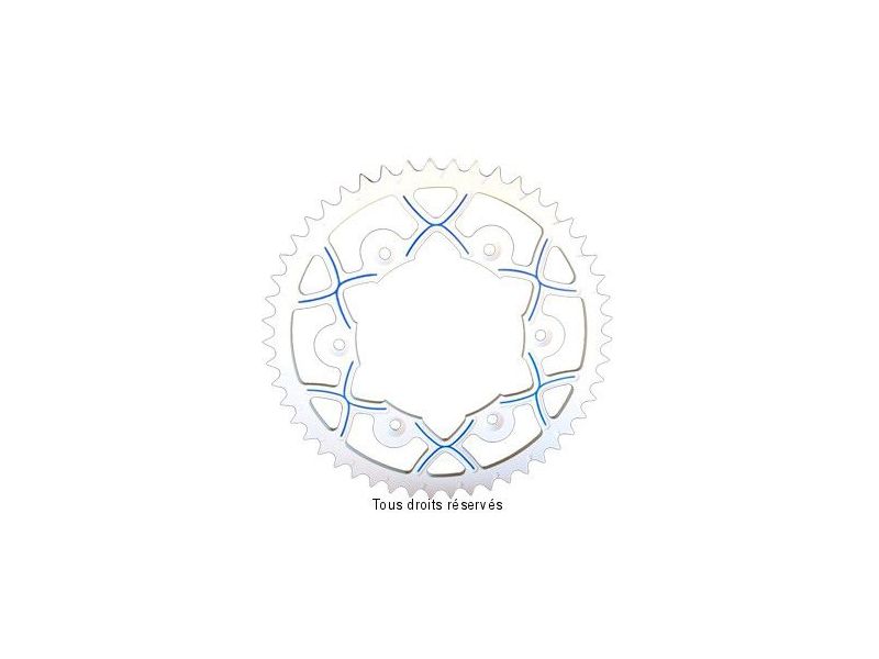 Couronne Yamaha X Wing Ergal - Anti Boue Blanche/Bleu Pas520/Z520