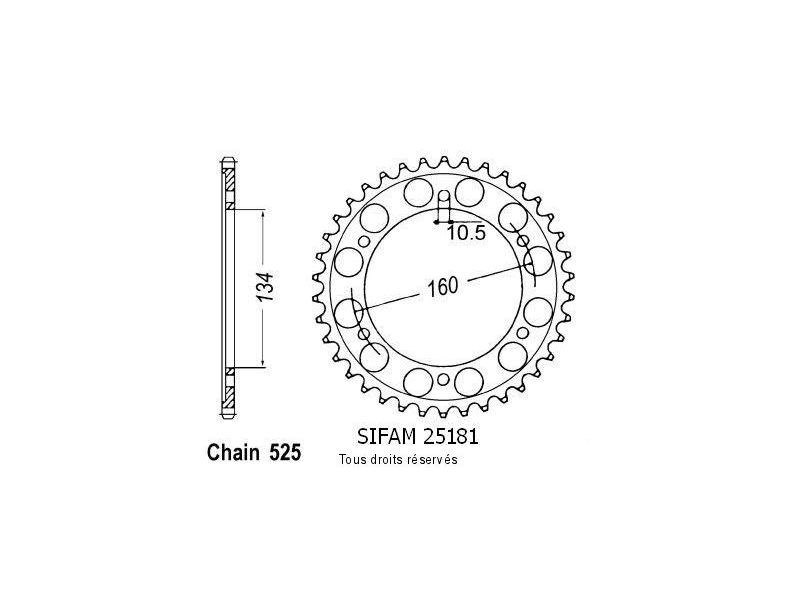 Couronne Honda Cbr 600 Rr 03-   Pas525/Z430