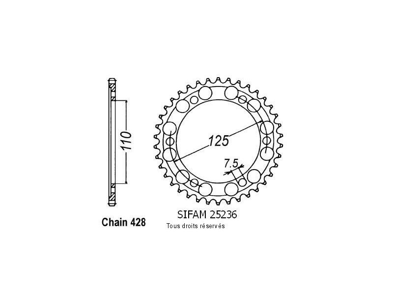 Couronne Gilera 125 Cougar   Pas428/Z460