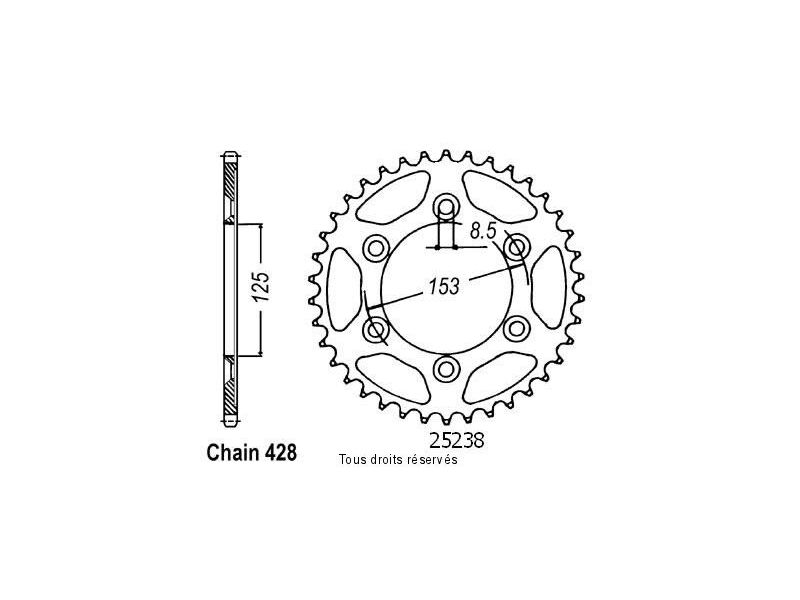 Couronne Honda Xr125 L 03-   Pas428/Z540