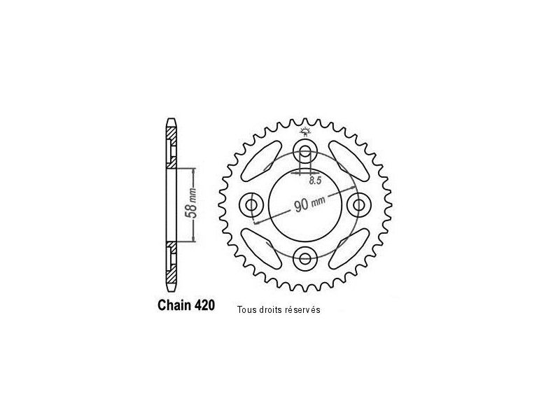 Couronne Anf 125 Innova 03-   Pas420/Z350