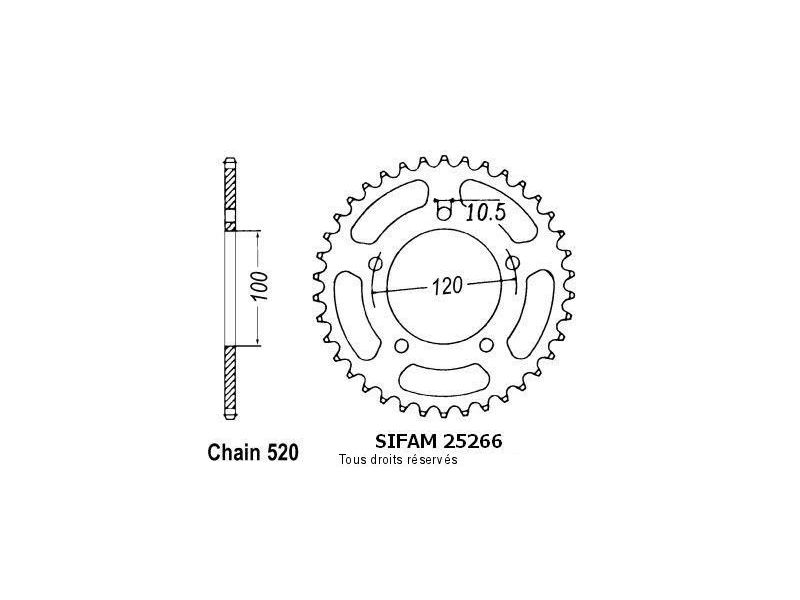 Couronne Aprilia 125 Rs 06-   Pas520/Z400