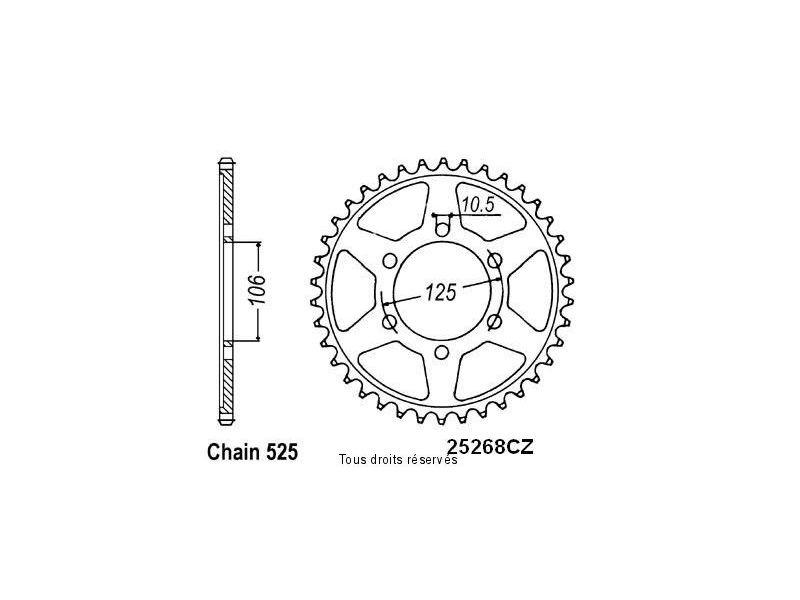 Couronne Triumph 675 Daytona   Pas525/Z470