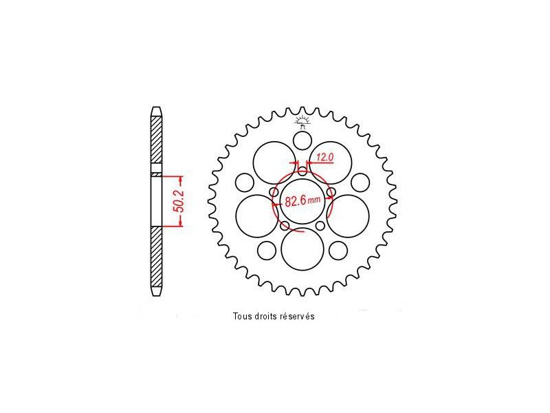 Couronne Harley Xlh 883/1200 S idem 27082cz48 Pas530/Z480