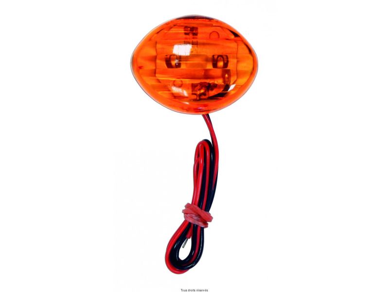 Mini Cligno LED C.E Ovale Orange 35 x 30 mm - Vendu à l'unité0