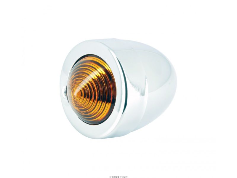 Mini Clignotant C.E Glide Chromé - Vendu à l'Unité Homologué C.E0