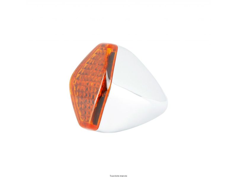 Mini Clignotant Homologué C.E Winker Chromé-Vendu à l'Unité Ampoule : OL75500