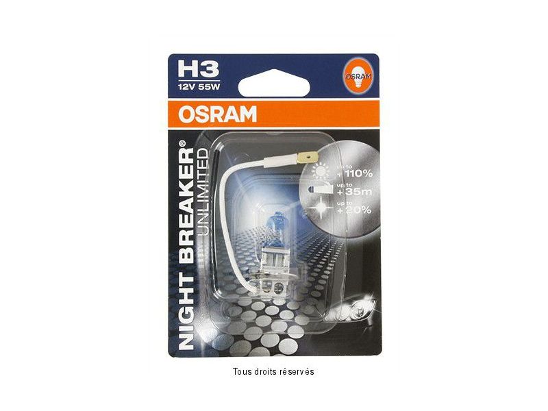 H3 Night Breaker - 12V 55W Pk22s Blister 1 Ampoule0