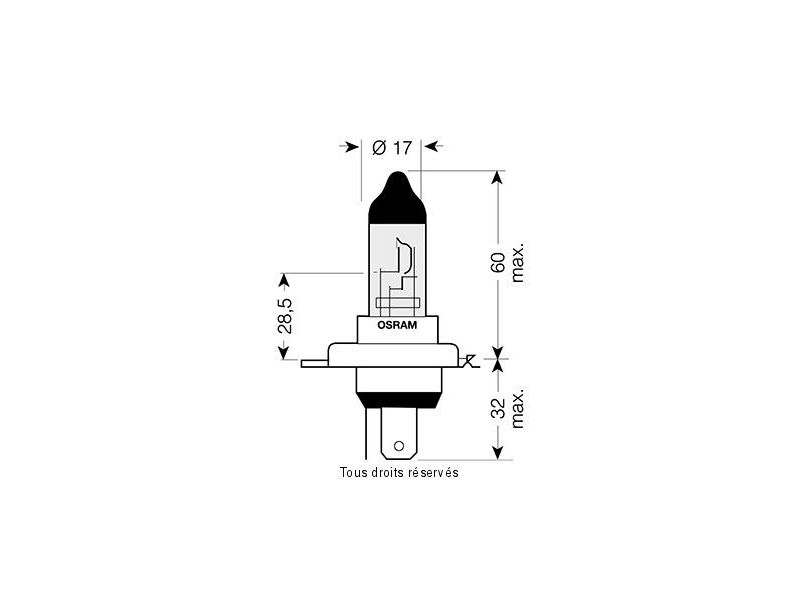 H4 Cool Blue - 12v 60/55w P43t Blister 1 Ampoule0