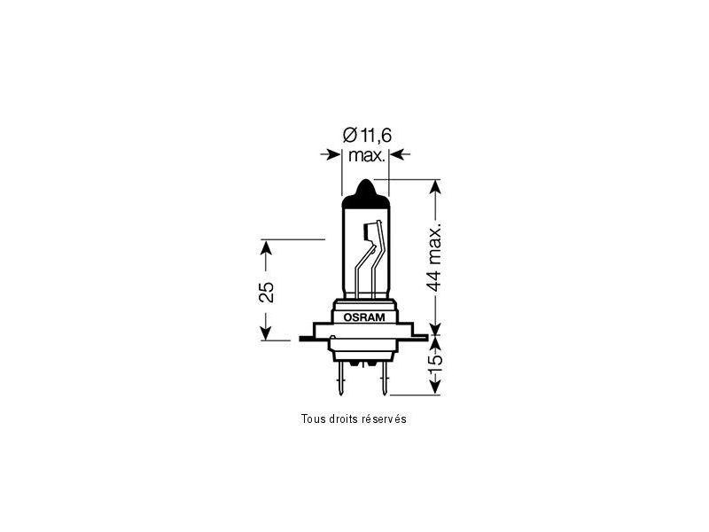 H7 Svs - 12v 55w Px26d Livraison 1 paquet de 1 pcs0