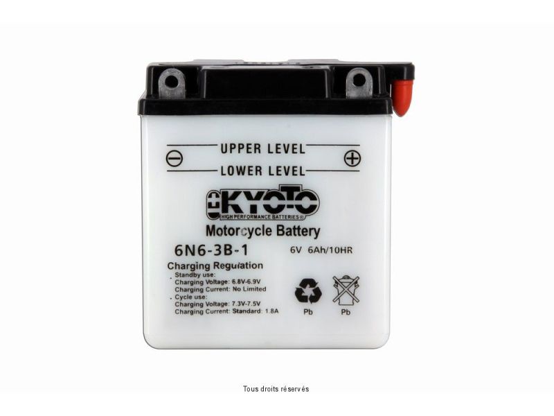 6n6-3b-1 L 99mm  W 57mm  H 107mm 6v 6ah Acide 0,27l0