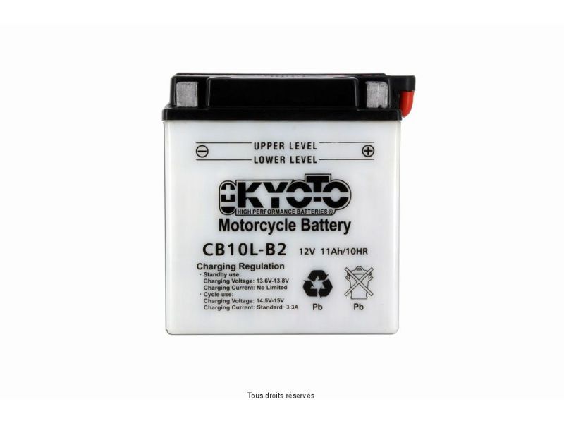 Yb10l-b2 L 136mm  W 91mm  H 146mm 12v 11ah Acide 0,78l1