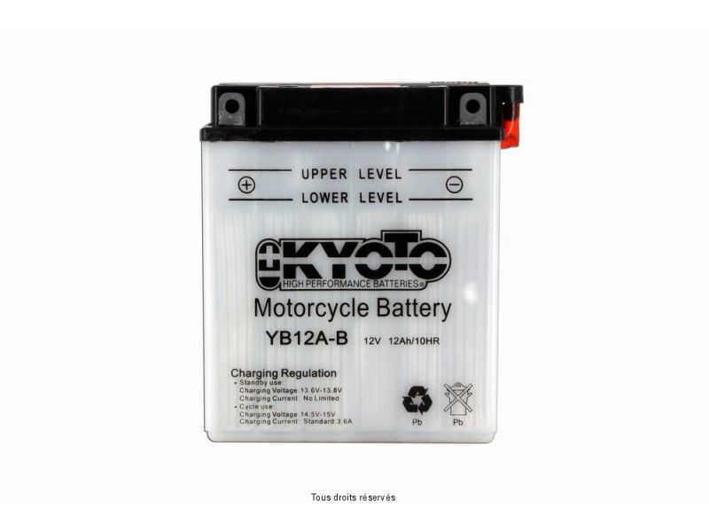 Yb12a-b L 135mm  W 81mm  H 161mm 12v 12ah Acide 0,78l1
