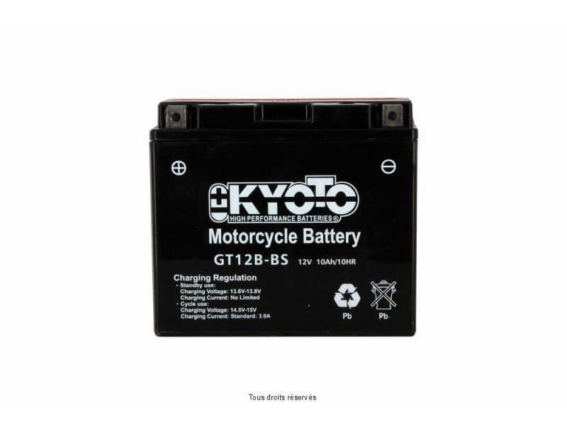Yt12b-bs -Ss Entr. L 150mm  W 70mm  H 131mm 12v 11ah Acide 0.54l1