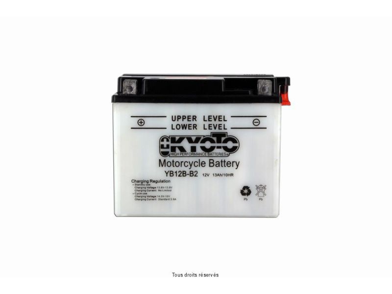 Yb12b-b2 L 161mm  W 91mm  H 132mm 12v 12ah Acide 0,7l1