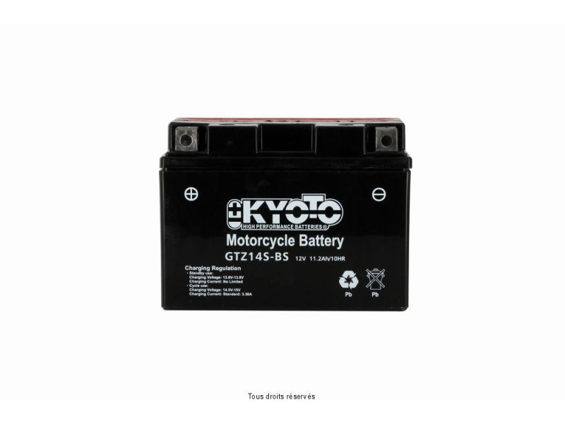 Ytz14s-bs - Ss Entr. AGM L 150mm  W 87mm  H 110mm 12v 11.2ah Acide 0.54l1