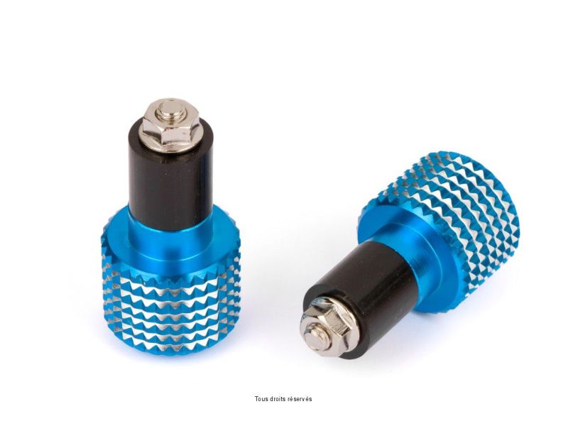 Embouts Guidon Grille Ø17 Bleu  0